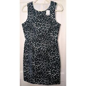 J.Crew Textured Sheath Animal Women's Sleeveless Jumper Dress NWT Size 4(823)